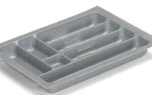 cubertero cajón metálico gris