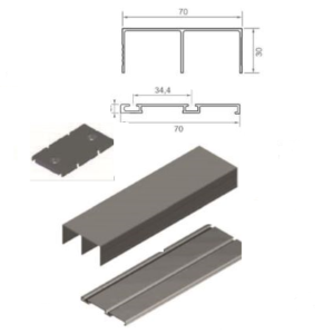 kit guia de aluminio para armario corredera